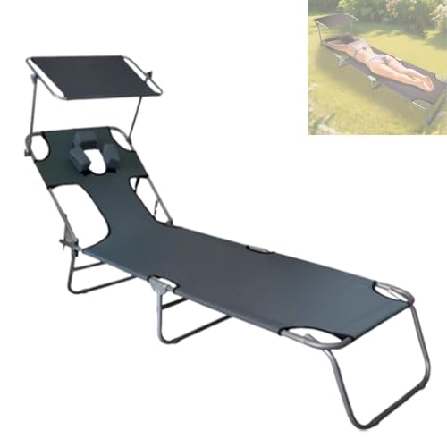 Verstellbares Outdoor-Liegestuhl mit Gesichts- und Armlöchern, tragbare Sonnenliege zur Entspannung auf Terrasse, Pool oder Camping von Generisch
