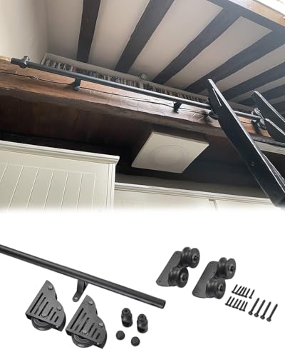 Verstellbares Rollleiter-Hardware-Kit mit unterer Bremsrolle für reibungslose Bewegung und Sicherheit, ideal für Heimbibliotheken und Lofts Verstellbares Rollleiter-Hardware-Kit mit unterer Bremsrolle für reibungslose Bewegung und Sicherheit, ideal für Heimbibliotheken und Lofts von Generisch