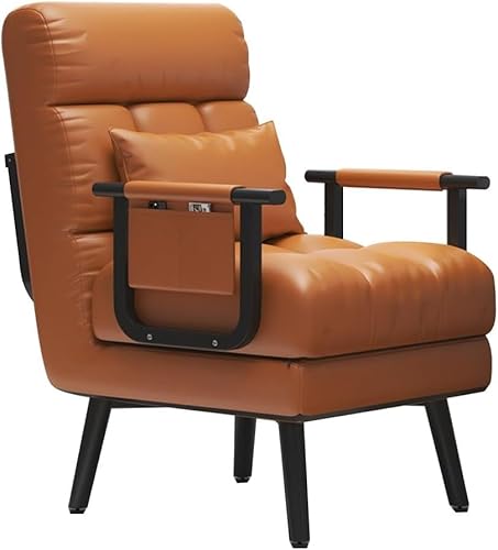 Verstellbares Schlafsofa – umwandelbarer Liegestuhl mit Kissen für Wohnzimmer, Klappsofa für Mittagspause, Lesen und Entspannung von Generisch