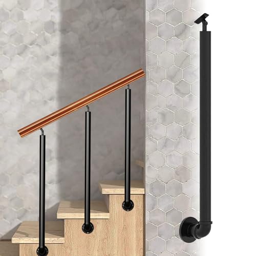 Verstellbares Treppengeländer für den Außenbereich – Metallpfosten aus Eisen für Innen- und Außenbereich, Sicherheits-Haltegriff mit Beschlägen, 70 cm, perfekt für Hauseingänge Verstellbares Treppengeländer für den Außenbereich – Metallpfosten aus Eisen für Innen- und Außenbereich, Sicherheits-Haltegriff mit Beschlägen, 70 cm, perfekt für Hauseingänge von Generisch