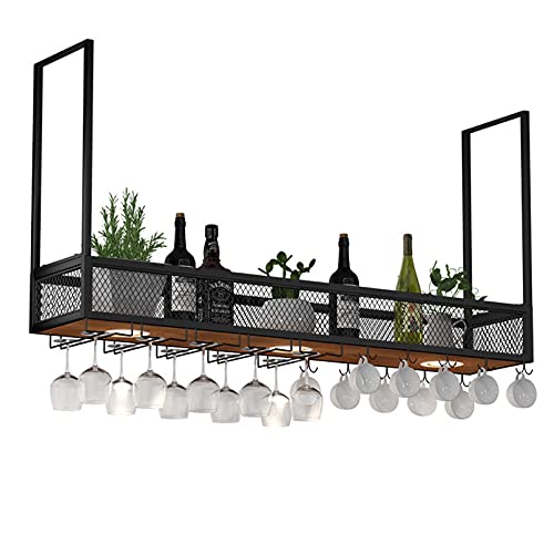 Verstellbares Weinregal aus Metall – Decken- und Wandmontage für Weinflaschen & Gläser – platzsparendes Barregal für den privaten oder gewerblichen Gebrauch Verstellbares Weinregal aus Metall – Decken- und Wandmontage für Weinflaschen & Gläser – platzsparendes Barregal für den privaten oder gewerblichen Gebrauch von Generisch