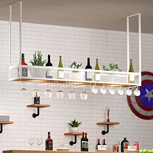 Verstellbares Weinregal aus Metall – Decken- und Wandmontage für Weinflaschen & Gläser – platzsparendes Barregal für den privaten oder gewerblichen Gebrauch Verstellbares Weinregal aus Metall – Decken- und Wandmontage für Weinflaschen & Gläser – platzsparendes Barregal für den privaten oder gewerblichen Gebrauch von Generisch