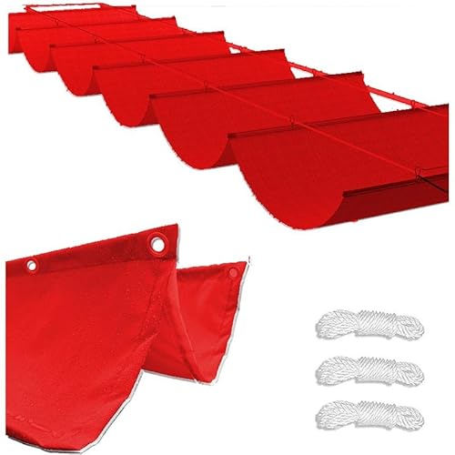 Verstellbares einziehbares Sonnensegel - Wasserdicht aufrollbar Sonnenschutz UV-Schutz 95% Outdoor Balkon Pergola Custom Canvas Markise (1.2x10m, Rot) von Generisch