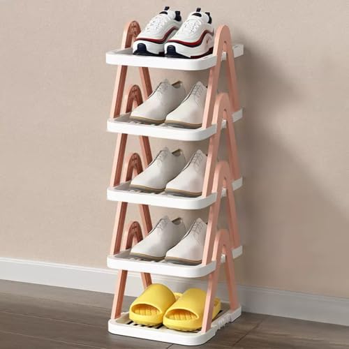 Verstellbares vertikales Schuhregal mit 5 Ebenen, platzsparend, schmal, freistehend, stapelbar, für Zuhause und Schrank Verstellbares vertikales Schuhregal mit 5 Ebenen, platzsparend, schmal, freistehend, stapelbar, für Zuhause und Schrank von Generisch