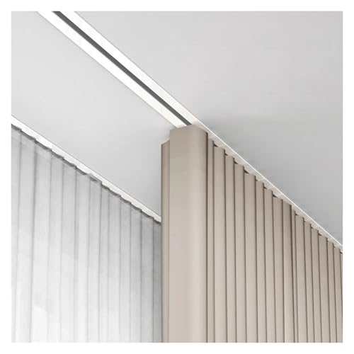 Vertiefte versteckte Deckenhalterung, Schiebevorhangschiene, strapazierfähig, unsichtbare Schienen für Wohnzimmer, Schlafzimmer Vertiefte versteckte Deckenhalterung, Schiebevorhangschiene, strapazierfähig, unsichtbare Schienen für Wohnzimmer, Schlafzimmer von Generisch