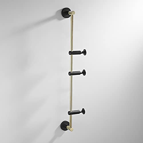 Vertikale Wandgarderobe – Verstellbare Metallhaken für Hüte, Jacken, Taschen – Stilvoller Eingang & Schlafzimmer – Platzsparendes Design, einfache Installation von Generisch