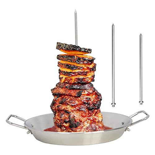 Vertikaler Grillspieß – vertikaler Grillrost, vertikale Bratpfannen | brasilianische Spieße El Pastor Spit Hack, Edelstahl Barbecue Para Spieße BBQ für Maschine Pan Rotisserie Rack Vertikaler Grillspieß – vertikaler Grillrost, vertikale Bratpfannen | brasilianische Spieße El Pastor Spit Hack, Edelstahl Barbecue Para Spieße BBQ für Maschine Pan Rotisserie Rack von Generisch