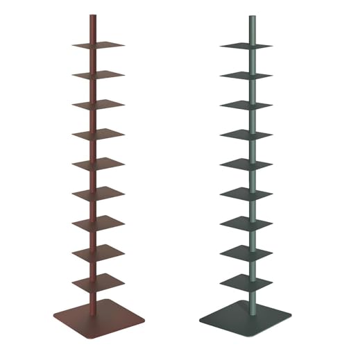 Vertikaler Turm Bücherregal für kleine Räume, hohe schmale Eckleiter, Bücherregal, Ausstellungsständer, platzsparende Aufbewahrungslösung für Home Office Vertikaler Turm Bücherregal für kleine Räume, hohe schmale Eckleiter, Bücherregal, Ausstellungsständer, platzsparende Aufbewahrungslösung für Home Office von Generisch