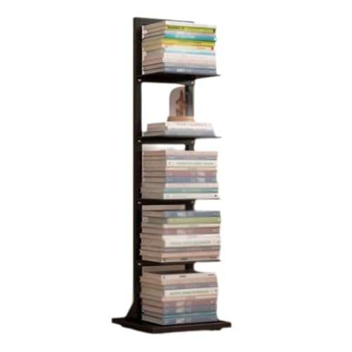 Vertikales Bücherturm-Regal, modernes Metallschweb-Design, für Wohnzimmer, Schlafzimmer, Büro, 4/5/6 Etagen Vertikales Bücherturm-Regal, modernes Metallschweb-Design, für Wohnzimmer, Schlafzimmer, Büro, 4/5/6 Etagen von Generisch