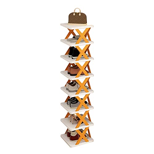 Vertikales Schuhregal, platzsparender Schuhregal, einfache Installation, Kunststoff-Schuhaufbewahrung für Eingangsbereich, Wohnzimmer, Flur, Badezimmer – langlebiges und stilvolles Design von Generisch