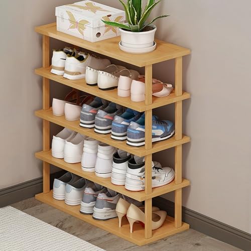 Vertikales Schuhregal aus Holz für kleine Räume, platzsparende Aufbewahrung, hoher schmaler Schuhturm für Eingang, Ecke, Garage, Schlafzimmer, stilvoll und funktional Vertikales Schuhregal aus Holz für kleine Räume, platzsparende Aufbewahrung, hoher schmaler Schuhturm für Eingang, Ecke, Garage, Schlafzimmer, stilvoll und funktional von Generisch