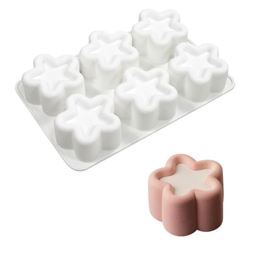 Vielseitige Silikonform für Mousse, Gelee und Kerzen, Küche, DIY, Kerzen, Seifen, Form, wiederverwendbar, vielseitig, antihaftbeschichtet, Backkerzenform (Stil C) von Generisch