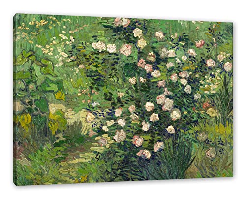 Vincent Van Gogh - Rosen als Leinwandbild/Größe: 80x60 cm/Wandbild/Kunstdruck/fertig bespannt von Generisch