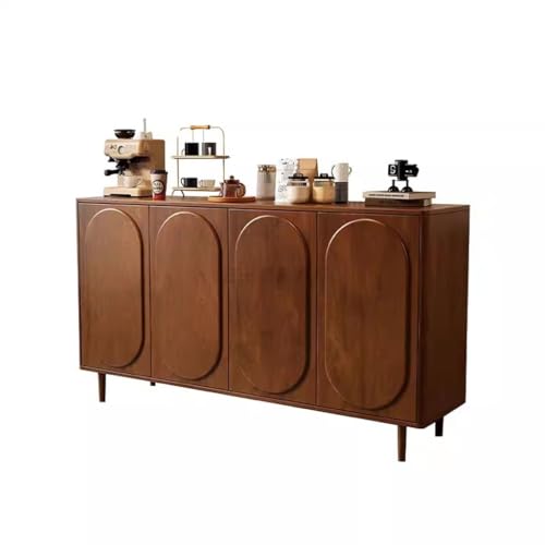 Vintage 1,6 m Holz-Buffetschrank – Anrichte im antiken Stil mit reichlich Stauraum für Eingangsbereich oder Wohnzimmer-Dekor, 4-türiges Design, klassische Wohnmöbel von Generisch
