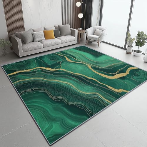 Vintage Bereich Teppich 40x60 cm Indoor Textur Luxus Achat Print Waschbar rutschfest Werfen Grün Teppich, für Büro Esszimmer Schlafzimmer Küche Wohnzimmer Akzent von Generisch