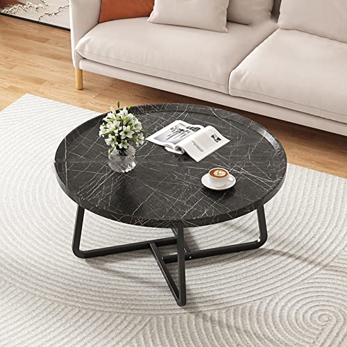 Vintage Couchtisch Rund 2er Set - Moderne Skandinavische Wohnzimmertische, Einfache Montage Schwarze Sofatische, Stilvolle 60x60x40cm Dekor für Zuhause Vintage Couchtisch Rund 2er Set - Moderne Skandinavische Wohnzimmertische, Einfache Montage Schwarze Sofatische, Stilvolle 60x60x40cm Dekor für Zuhause von Generisch