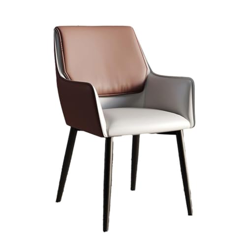 Vintage Esszimmerstühle aus Kunstleder – Polsterstuhl Freizeitstuhl mit Rückenlehne & massiven Metallbeinen für Wohnzimmer, Küche, Schlafzimmer – Braun Vintage Esszimmerstühle aus Kunstleder – Polsterstuhl Freizeitstuhl mit Rückenlehne & massiven Metallbeinen für Wohnzimmer, Küche, Schlafzimmer – Braun von Generisch