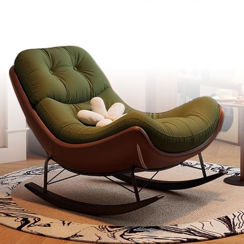 Vintage Gepolsterter Schaukelstuhl, Bequeme Liege mit Rückenlehne, Relaxliege für Wohnzimmer, Schlafzimmer, Balkon, Terrasse von Generisch