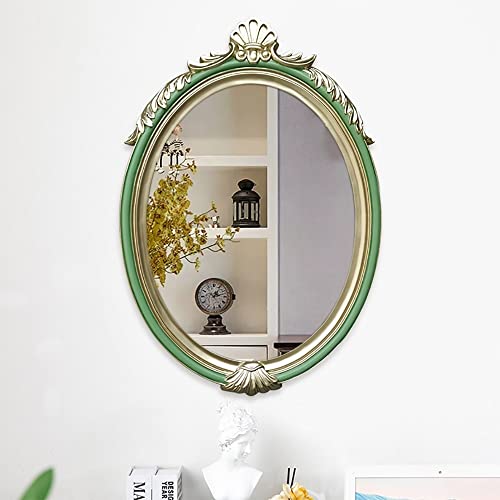 Vintage Hängespiegel für Schlafzimmer Wohnzimmer Kommode Dekor – ovaler antiker goldener Badezimmerspiegel, Wandspiegel von Generisch