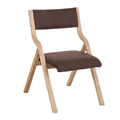 Vintage Holzstuhl mit gepolstertem Sitz, stapelbarer Massivholzstuhl für Erwachsene, robuste bequeme Rückenlehne - Stil 3 von Generisch