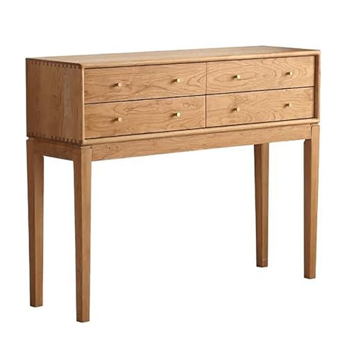 Vintage Konsolentisch, Eingangsschrank mit Schubladen, eleganter Flur Aufbewahrung mit Messinggriffen für Wohnzimmer, Foyer oder Eingangsbereich, stilvolle mittelgroße Möbel von Generisch