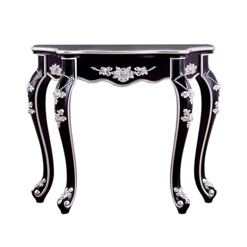 Vintage Konsolentisch mit Blumenschnitzerei, eleganter Eingangstisch für Wohnzimmer, Sofabereich, Schlafzimmer, Eingang von Generisch