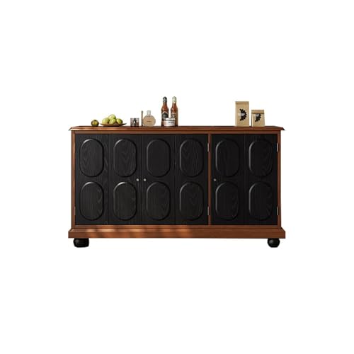 Vintage Massivholz Sideboard Aufbewahrungsschrank – 160 cm Küchenschrank für Wohnzimmer, Eingangsbereich & Hausbar, dekorative Möbel für Büro, Hotel und Restaurant von Generisch