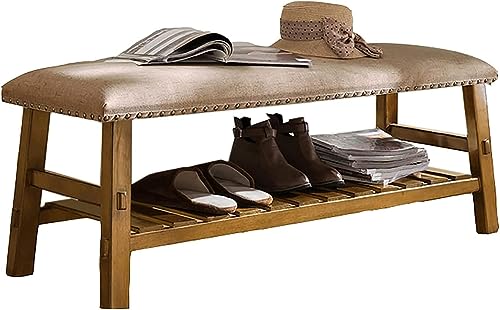 Vintage Schuhbank aus Holz mit weichem Kissen – stilvolle Eingangsaufbewahrung und Nachttisch-Sitzlösung für Flur und Schlafzimmer Vintage Schuhbank aus Holz mit weichem Kissen – stilvolle Eingangsaufbewahrung und Nachttisch-Sitzlösung für Flur und Schlafzimmer von Generisch