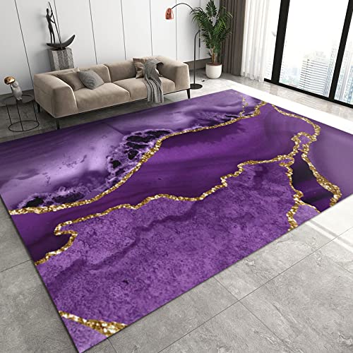 Violetter abstrakter Marmor-Teppich, 3D-Gold, geometrische Linien, Teppich für Wohnzimmer, lichtechtes Design, ideal für Café, Büro, Veranda, 160 x 200 cm Violetter abstrakter Marmor-Teppich, 3D-Gold, geometrische Linien, Teppich für Wohnzimmer, lichtechtes Design, ideal für Café, Büro, Veranda, 160 x 200 cm von Generisch