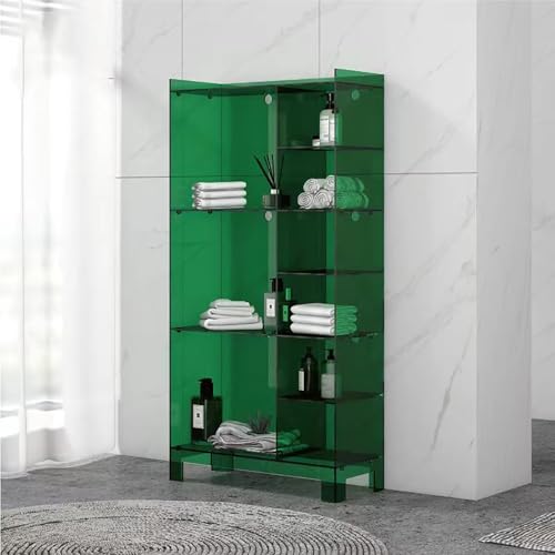 Vitrine aus Acryl mit 5 Ebenen, multifunktionale Aufbewahrungslösung für Wohnzimmer und Schlafzimmer, ideal als Bücherregal, Couchtisch, Beistelltisch oder Nachttisch von Generisch