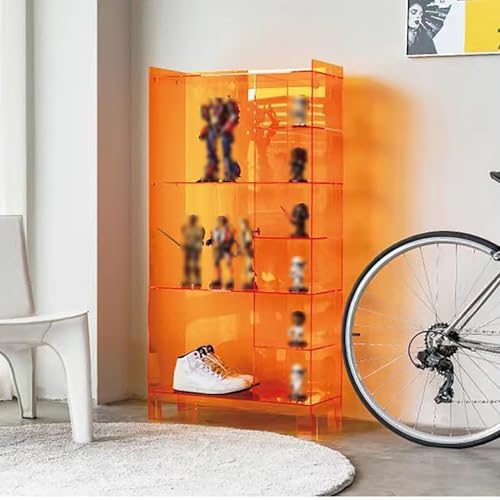 Vitrine aus Acryl mit 5 Ebenen, multifunktionale Aufbewahrungslösung für Wohnzimmer und Schlafzimmer, ideal als Bücherregal, Couchtisch, Beistelltisch oder Nachttisch von Generisch