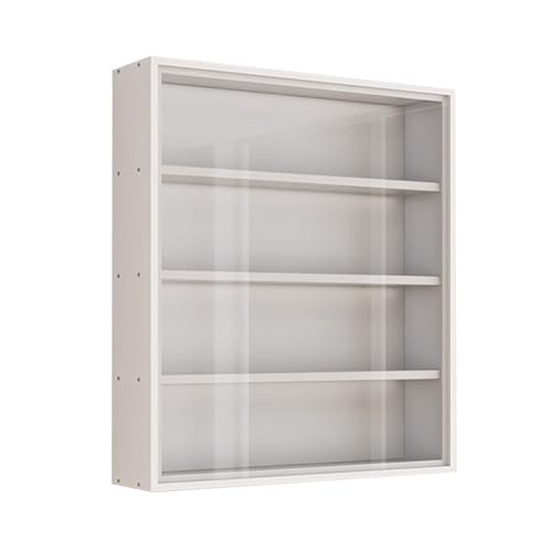 Vitrinen mit 4/5/6/7 Ebenen, Figuren-Vitrine, Wandvitrine mit Glastür, Wohnzimmer, Schlafzimmer, Ornamente, Aufbewahrungsregale, Sammlerstück-Organizer (schwarz, (L x B x H) 80 x 12,5 x 82 cm) von Generisch