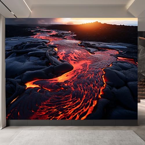 Vlies Fototapete 150x105cm Magma Bildet Flüsse Selbstklebende Vliestapete - Atmungsaktiv & Schimmelhemmend - Optisch Atemberaubend Wandtapete Bildtapete 3d Effekt Für Wohnzimmer Schlafzimmer Vlies Fototapete 150x105cm Magma Bildet Flüsse Selbstklebende Vliestapete - Atmungsaktiv & Schimmelhemmend - Optisch Atemberaubend Wandtapete Bildtapete 3d Effekt Für Wohnzimmer Schlafzimmer von Generisch