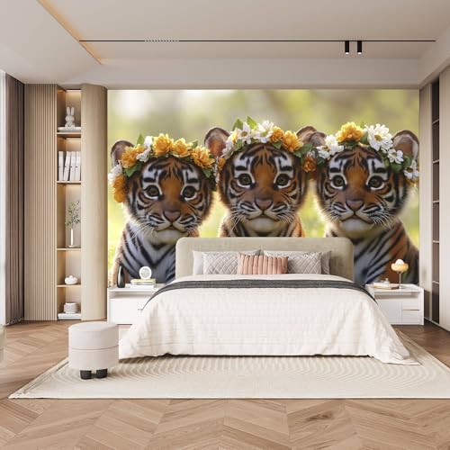 Vlies Fototapete 200x140cm Tiger Mit Girlande Selbstklebende Vliestapete - Atmungsaktiv & Schimmelhemmend - Niedlicher Und Humorvoller Stil Wandtapete Bildtapete 3d Effekt Für Wohnzimmer Schlafzimmer Vlies Fototapete 200x140cm Tiger Mit Girlande Selbstklebende Vliestapete - Atmungsaktiv & Schimmelhemmend - Niedlicher Und Humorvoller Stil Wandtapete Bildtapete 3d Effekt Für Wohnzimmer Schlafzimmer von Generisch