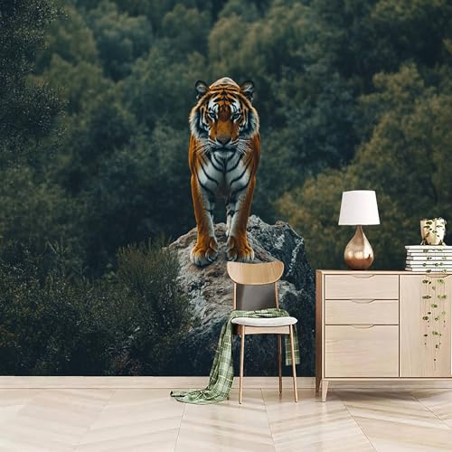 Vlies Fototapete 366x256cm Mächtiger Tiger Im Wald Selbstklebende Vliestapete - Atmungsaktiv & Schimmelhemmend - Tier Wandtapete Bildtapete 3d Effekt Für Wohnzimmer Schlafzimmer Vlies Fototapete 366x256cm Mächtiger Tiger Im Wald Selbstklebende Vliestapete - Atmungsaktiv & Schimmelhemmend - Tier Wandtapete Bildtapete 3d Effekt Für Wohnzimmer Schlafzimmer von Generisch