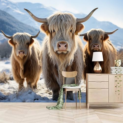 Vlies Fototapete 366x256cm Schneetier Kuh Selbstklebende Vliestapete - Atmungsaktiv & Schimmelhemmend - Süße Tiere Wandtapete Bildtapete 3d Effekt Für Wohnzimmer Schlafzimmer Vlies Fototapete 366x256cm Schneetier Kuh Selbstklebende Vliestapete - Atmungsaktiv & Schimmelhemmend - Süße Tiere Wandtapete Bildtapete 3d Effekt Für Wohnzimmer Schlafzimmer von Generisch