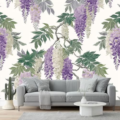 Vlies Fototapete 3D Effekt Tapete Exquisit Pflanzenranken Groß Vliestapeten Poster, 400 x 280 cm Study Zimmer Wohnzimmer Fototapete Dekoration, Mauve Motiv TV Hintergrund Wandtapete Vlies Fototapete 3D Effekt Tapete Exquisit Pflanzenranken Groß Vliestapeten Poster, 400 x 280 cm Study Zimmer Wohnzimmer Fototapete Dekoration, Mauve Motiv TV Hintergrund Wandtapete von Generisch