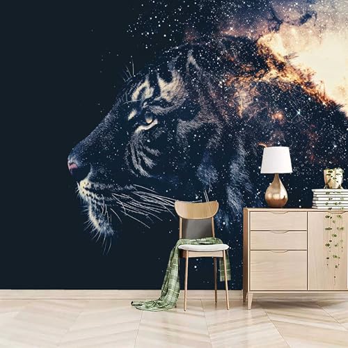 Vlies Fototapete 400x280cm Verschmelzung Von Sternenhimmel Tiger Selbstklebende Vliestapete-Atmungsaktiv&Schimmelhemmend-Visuell Beeindruckende Kunst Wandtapete Bildtapete 3d Effekt Für Wohnzimmer Vlies Fototapete 400x280cm Verschmelzung Von Sternenhimmel Tiger Selbstklebende Vliestapete-Atmungsaktiv&Schimmelhemmend-Visuell Beeindruckende Kunst Wandtapete Bildtapete 3d Effekt Für Wohnzimmer von Generisch