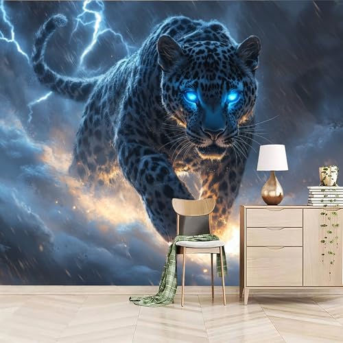 Vlies Fototapete 400x280cm Wildheit Und Stärke Leopard Selbstklebende Vliestapete - Atmungsaktiv & Schimmelhemmend - Blitz Wandtapete Bildtapete 3d Effekt Für Wohnzimmer Schlafzimmer Vlies Fototapete 400x280cm Wildheit Und Stärke Leopard Selbstklebende Vliestapete - Atmungsaktiv & Schimmelhemmend - Blitz Wandtapete Bildtapete 3d Effekt Für Wohnzimmer Schlafzimmer von Generisch