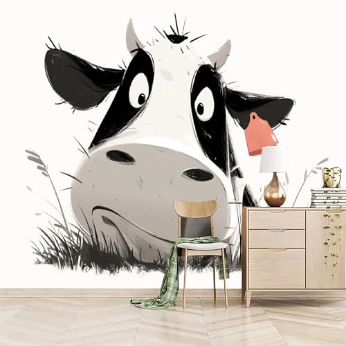 Vlies Fototapete 500x280cm Niedliche Cartoon-Kuh Selbstklebende Vliestapete - Atmungsaktiv & Schimmelhemmend - Tier Wandtapete Bildtapete 3d Effekt Für Wohnzimmer Schlafzimmer Vlies Fototapete 500x280cm Niedliche Cartoon-Kuh Selbstklebende Vliestapete - Atmungsaktiv & Schimmelhemmend - Tier Wandtapete Bildtapete 3d Effekt Für Wohnzimmer Schlafzimmer von Generisch