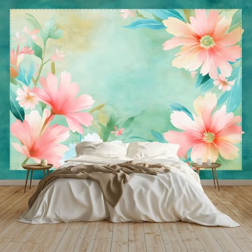 Vlies Fototapete Blumen Aquarell Mintgrüne Pflanzen 400 x 280 cm - Fototapete Hotel Spa Wohnzimmer Moderne Vliestapete XXL Wandtapete Motivtapeten Bildtapete 3d Effekt Wand Dekoration Vlies Fototapete Blumen Aquarell Mintgrüne Pflanzen 400 x 280 cm - Fototapete Hotel Spa Wohnzimmer Moderne Vliestapete XXL Wandtapete Motivtapeten Bildtapete 3d Effekt Wand Dekoration von Generisch