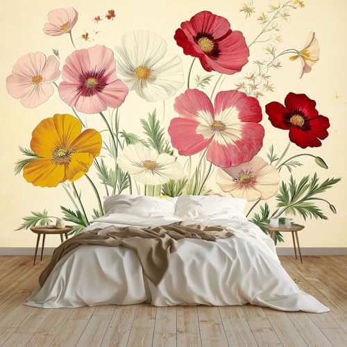 Vlies Fototapete Blumen Mohnblumen 400 x 280 cm - Fototapete Hotel Spa Wohnzimmer Moderne Vliestapete XXL Wandtapete Motivtapeten Bildtapete 3d Effekt Wand Dekoration Beige Vlies Fototapete Blumen Mohnblumen 400 x 280 cm - Fototapete Hotel Spa Wohnzimmer Moderne Vliestapete XXL Wandtapete Motivtapeten Bildtapete 3d Effekt Wand Dekoration Beige von Generisch