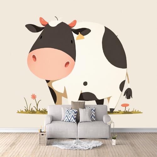 Vlies Fototapete Kuh Cartoon 400x280 cm Wandtapete Tier 3D Druckmuster Keine Selbstklebende Rückseite für Wohnzimmer Büro Fototapete Schlafzimmer Dekoratives Wandbild Einfache Montage Tapete Vlies Fototapete Kuh Cartoon 400x280 cm Wandtapete Tier 3D Druckmuster Keine Selbstklebende Rückseite für Wohnzimmer Büro Fototapete Schlafzimmer Dekoratives Wandbild Einfache Montage Tapete von Generisch
