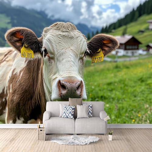 Vlies Fototapete Kuh Wiese 400x280 cm Wandtapete Tier 3D Druckmuster Keine Selbstklebende Rückseite für Wohnzimmer Büro Fototapete Schlafzimmer Dekoratives Wandbild Einfache Montage Tapete Vlies Fototapete Kuh Wiese 400x280 cm Wandtapete Tier 3D Druckmuster Keine Selbstklebende Rückseite für Wohnzimmer Büro Fototapete Schlafzimmer Dekoratives Wandbild Einfache Montage Tapete von Generisch