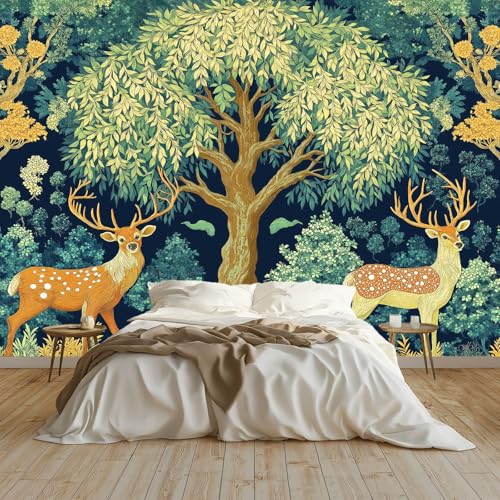 Vlies Fototapete Natur Wald Hirsche 308 x 220 cm Tapeten Vliestapete Wand Dekoration Blaugrün, Moderne Fototapete – Schlafzimmer Wohnzimmer Kinderzimmer Jugendzimmer Vlies Fototapete Natur Wald Hirsche 308 x 220 cm Tapeten Vliestapete Wand Dekoration Blaugrün, Moderne Fototapete – Schlafzimmer Wohnzimmer Kinderzimmer Jugendzimmer von Generisch