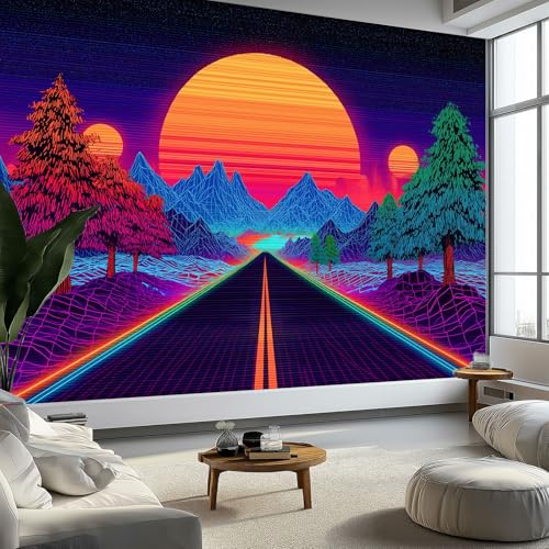 Vlies Fototapete Retro-Futurismus Sonne Neon Berge Straße 450 x 315 cm Fototapeten, Lila Schlafzimmer Wohnzimmer Moderne Vliestapete Wandtapete Motivtapeten Bildtapete Wand Dekoration Vlies Fototapete Retro-Futurismus Sonne Neon Berge Straße 450 x 315 cm Fototapeten, Lila Schlafzimmer Wohnzimmer Moderne Vliestapete Wandtapete Motivtapeten Bildtapete Wand Dekoration von Generisch
