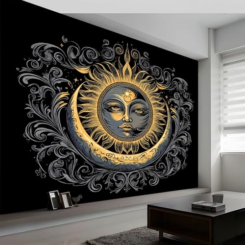 Vlies Fototapete Schlafzimmer Himmlisches Design Sonne 400 x 280 cm Tapete 3D Effek Schwarz, Fototapeten - Tapeten - für Wohnzimmer Kinderzimmer, TV Hintergrund Vlies Tapete Vlies Fototapete Schlafzimmer Himmlisches Design Sonne 400 x 280 cm Tapete 3D Effek Schwarz, Fototapeten - Tapeten - für Wohnzimmer Kinderzimmer, TV Hintergrund Vlies Tapete von Generisch