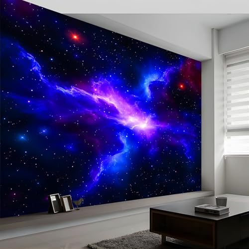 Vlies Fototapete - Tapete Himmelskörper Nebel Fantasie 400 x 280 cm Moderne Vliestapete Wohnzimmer Foto Tapete XXL Wandtapete Motivtapeten Blau Lila, für Schlafzimmer Esszimmer Vlies Fototapete - Tapete Himmelskörper Nebel Fantasie 400 x 280 cm Moderne Vliestapete Wohnzimmer Foto Tapete XXL Wandtapete Motivtapeten Blau Lila, für Schlafzimmer Esszimmer von Generisch