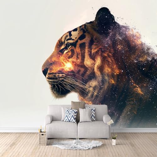 Vlies Fototapete Tiger Sterne Modern 450x315 cm Wandtapete Tier 3D Druckmuster Keine Selbstklebende Rückseite für Wohnzimmer Büro Fototapete Schlafzimmer Dekoratives Wandbild Einfache Montage Tapete Vlies Fototapete Tiger Sterne Modern 450x315 cm Wandtapete Tier 3D Druckmuster Keine Selbstklebende Rückseite für Wohnzimmer Büro Fototapete Schlafzimmer Dekoratives Wandbild Einfache Montage Tapete von Generisch