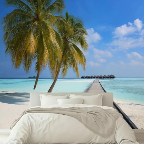Vlies Kind Fototapete Weißer Strand unberührte Natur 150 x 105 cm - Mode Tapeten für Wohnzimmer Schlafzimmer - Vliestapete Wandtapete Tapete 3D Effekt Vlies Kind Fototapete Weißer Strand unberührte Natur 150 x 105 cm - Mode Tapeten für Wohnzimmer Schlafzimmer - Vliestapete Wandtapete Tapete 3D Effekt von Generisch